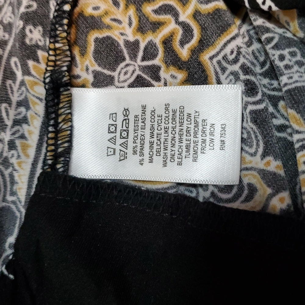 Tahari Black Gold Paisley Dress M - Picture 8 of 11